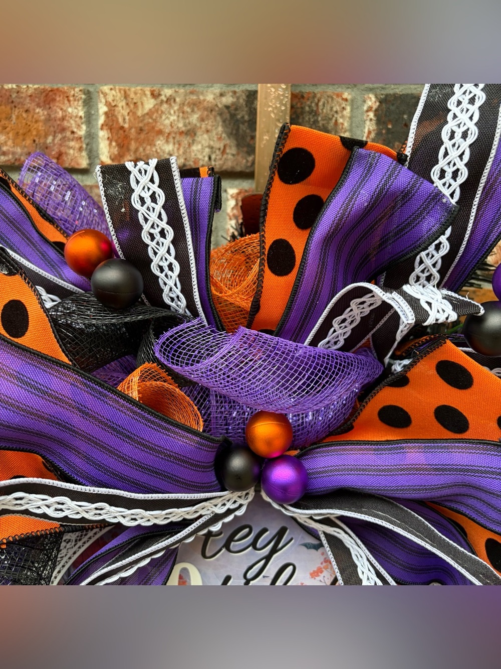🚫SOLD🚫 👻 Boo-tiful Tear-Drop Swag Wreath - Picture 3 of 14